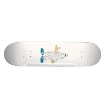 mummy cartoon hands out graphic halloween skate decks