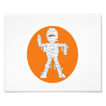 Mummy cartoon orange behind.png photo print