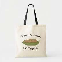 Mummy Of Triplets Canvas Bags