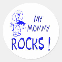 Mummy Rocks ! (blue) Stickers