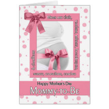 Mummy to Be Mother's Day Greeting Card in Pink