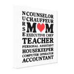 Mum's Jobs Wrapped Canvas Wall Art Canvas Prints