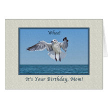 Mum's Laughing Gull Bird Birthday Card