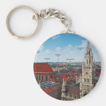 Munich Cityscape Keychain