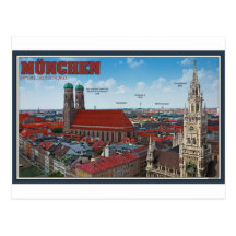 Munich Cityscape Post Card