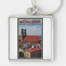 Munich Frauenkirche (Portrait) Key Chain