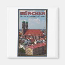 Munich Frauenkirche (Portrait) Magnets