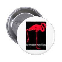 Munich Zoo Garden Flamingo Travel Art Pin