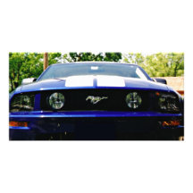Muscle car- blue Photo Card