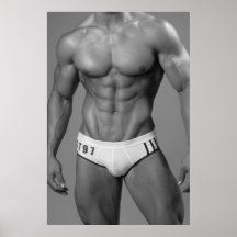 Muscular Swimmer Poster