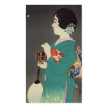 Mushikago, Itō Shinsui - Japanese Woodblock Print Business Card