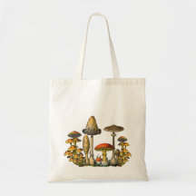 Mushroom Forest Tote Canvas Bags