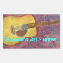 Music and Art Festival Rectangular Stickers