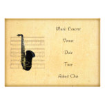 Music Concert Admission Ticket Saxophone Theme Announcements