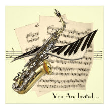 Music Design Invitations