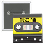 Music fab cassette with rainbow tape button