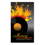 Music Fire Hot Vinyl Retro Artist Business Card