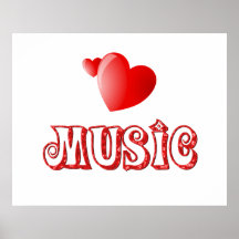 Music Hearts Poster