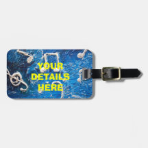 Music in Blue customisable tag Travel Bag Tag