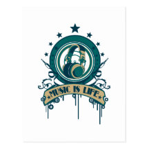 Music Is Life Postcards
