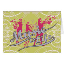 Music is Life T-shirts and Gifts Cards
