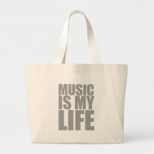 Music Is My Life - Emo Alternative Grunge Rock Canvas Bag