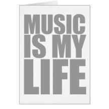 Music Is My Life - Emo Alternative Grunge Rock Greeting Cards