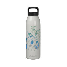 Music Lover Vector Art Reusable Water Bottles