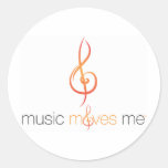 Music Moves Me™ Round Sticker
