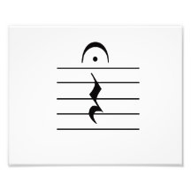 Music Notation Rest Blank Photo Print
