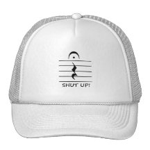 Music Notation Rest with Shut up Mesh Hat