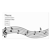 Music Notes Business Card