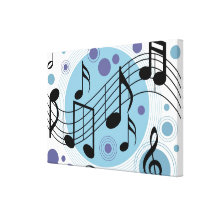 Music Notes Stretched Canvas Prints