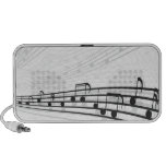 music notes vector art speaker system