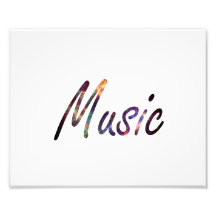Music nova text script photo print