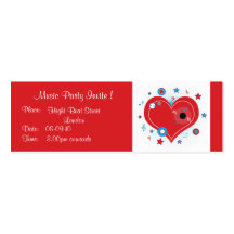 Music Party Invite - Card Business Card