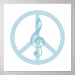 Music Peace Symbol Posters