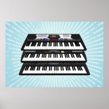 Music Poster: Three Keyboards: 3D Model