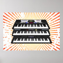 Music Poster: Three Keyboards: 3D Model