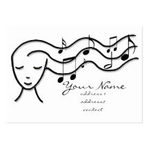 music profile card business card template