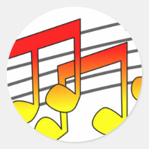 Music Round Sticker