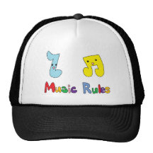 Music Rules Cute Music Notes Trucker Hat