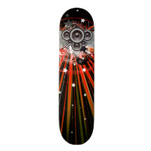 Music Speakers In Flight With Laser Beams Skate Boards