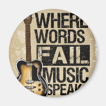 music speaks fridge magnet