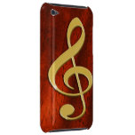 Music Symbol on Cherry Wood iPod Case Case-Mate iPod Touch Case