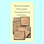 Music Teacher Custom Colour Business Card business cards