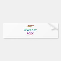MUSIC TEACHER ROCK 2 BUMPER STICKER