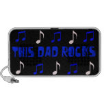 Music tunes "THIS DAD ROCKS" speakers Customisable speakers