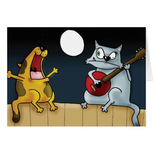 Musical Cat Band Greeting Cards