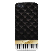 Musical Gold Striped Piano Keyboard iPhone 5 Case